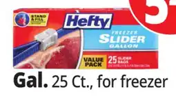 Ocean State Job Lot Hefty Freezer Gallon Slider Bags 25 Count offer