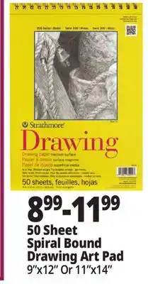 Ocean State Job Lot Strathmore 300 Series 9 x 12 Spiral Drawing Pad 50 Sheets offer