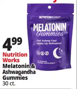 Ocean State Job Lot Nutrition Works Melatonin & Ashwagandha Gummies offer