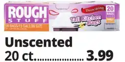 Ocean State Job Lot Rough Stuff 13 Gal Tall Kitchen Trash Bags with Drawstring 20 Count offer