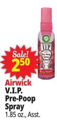 Ocean State Job Lot Airwick V.I.P. Pre-Poop Spray offer