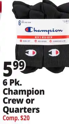 Ocean State Job Lot 6 Pk. Champion Crew or Quarters offer