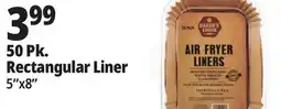 Ocean State Job Lot Baker's Choice Rectangle Air Fryer Liners 50 Count offer