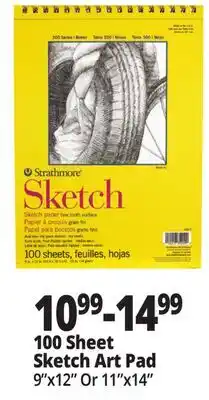 Ocean State Job Lot Strathmore 300 Series 9 x 12 Spiral Sketch Pad 100 Sheets offer