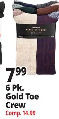 Ocean State Job Lot 6 Pk. Gold Toe Crew offer