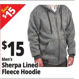 Ocean State Job Lot Men's Sherpa Lined Fleece Hoodie offer