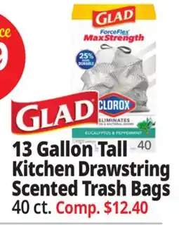 Ocean State Job Lot 13 Gallon Tall Kitchen Drawstring Scented Trash Bags offer