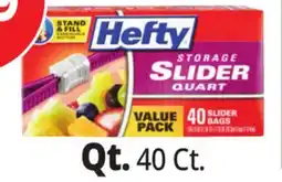 Ocean State Job Lot Hefty Storage Quart Slider Bags 40 Count offer