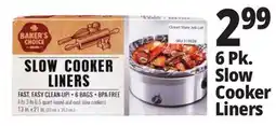 Ocean State Job Lot Baker's Choice Slow Cooker Liners 6 Count offer
