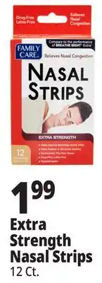 Ocean State Job Lot Family Care Extra Strength Nasal Strips 12 Count offer