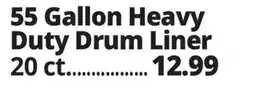 Ocean State Job Lot Rough Stuff 55 Gal Heavy-Duty Trash Bags 20 Count offer