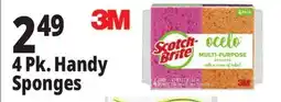 Ocean State Job Lot Scotch-Brite Ocelo Multi-Purpose 3M Sponges 4 Count offer
