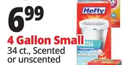 Ocean State Job Lot Hefty Small Trash Ocean Water 4 Gallon Trash Bags 34 Count offer