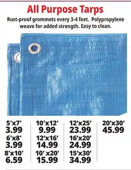 Ocean State Job Lot All Purpose Tarps offer