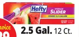 Ocean State Job Lot Hefty Storage Jumbo Gallon Slider Bags 12 Count offer