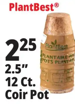 Ocean State Job Lot PlantBest Plantable 2.5 Coconut Coir Pots 12 Count offer