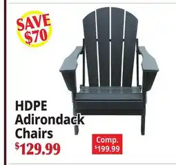 Ocean State Job Lot HDPE Adirondack Chairs offer