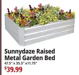 Ocean State Job Lot Sunnydaze Raised Metal Garden Bed offer