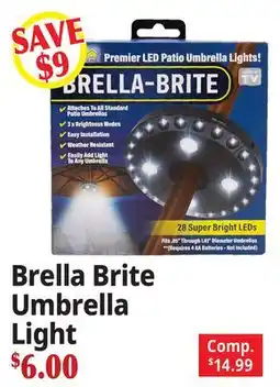 Ocean State Job Lot Brella Brite Umbrella Light offer