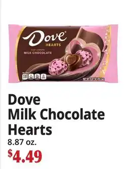 Ocean State Job Lot Dove Milk Chocolate Hearts offer