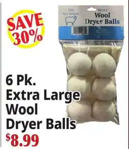 Ocean State Job Lot 6 Pk. Extra Large Wool Dryer Balls offer