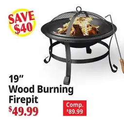 Ocean State Job Lot 19 Wood Burning Firepit offer