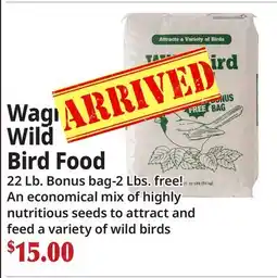 Ocean State Job Lot Wagner's Wild Bird Food offer
