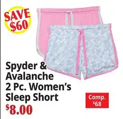 Ocean State Job Lot Spyder & Avalanche 2 Pc. Women's Sleep Short offer
