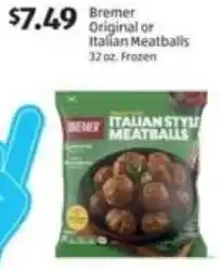 Aldi Bremer original or italian meatballs offer