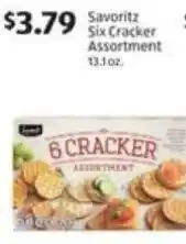 Aldi Savoritz Six Cracker Assortment offer