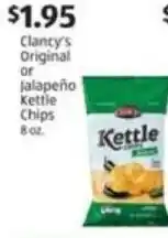 Aldi Clancy's Original or Jalapeño Kettle Chips offer