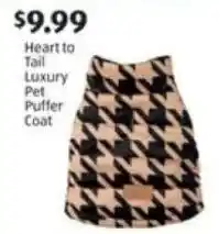 Aldi Heart to Tail Luxury Pet Puffer Coat offer