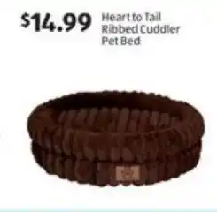 Aldi Heart to Tail Ribbed Cuddler Pet Bed offer