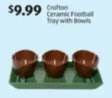 Aldi Crofton Ceramic Football Tray with Bowls offer