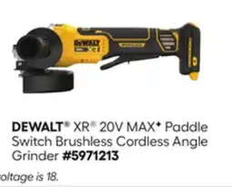 Lowe's DEWALT XR 20V MAXF Paddle Switch Brushless Cordless Angle Grinder offer
