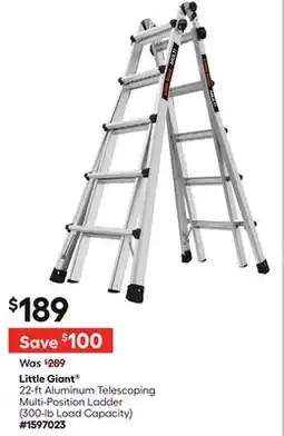 Lowe's 22-ft Aluminum Telescoping Multi-Position Ladder offer