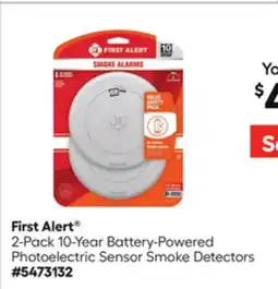 Lowe's 2-Pack 10-Year Battery-Powered Photoelectric Sensor Smoke Detectors offer