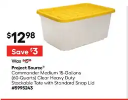 Lowe's Project Source Commander Medium 15-Gallons offer