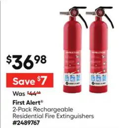 Lowe's First Alert 2-Pack Rechargeable Residential Fire Extinguishers offer