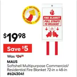 Lowe's MAUS Softshell Multipurpose Commercial/ Residential Fire Blanket 72-in x 48-in offer