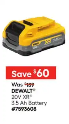 Lowe's 20V XR 3.5 Ah Battery offer