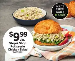 Stop&Shop Stop & Shop Rotisserie Chicken Salad offer