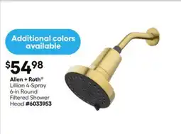Lowe's Lillian 4-Spray 6-in Round Filtered Shower Head offer