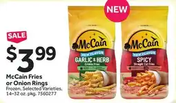 Stop&Shop McCain Fries or Onion Rings offer