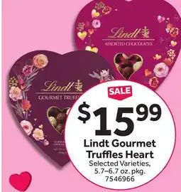 Stop&Shop Lindt Gourmet Truffles Heart offer