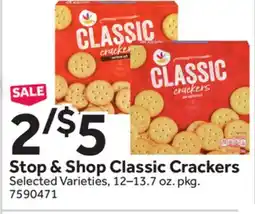 Stop&Shop Stop & Shop Classic Crackers offer