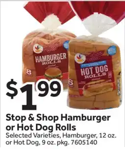 Stop&Shop Stop & Shop Hamburger or Hot Dog Rolls offer