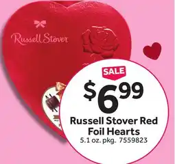 Stop&Shop Russell Stover Red Foil Hearts offer