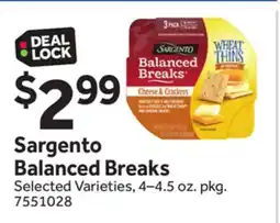 Stop&Shop Sargento Balanced Breaks offer