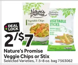 Stop&Shop Nature's Promise Veggie Chips or Stix offer